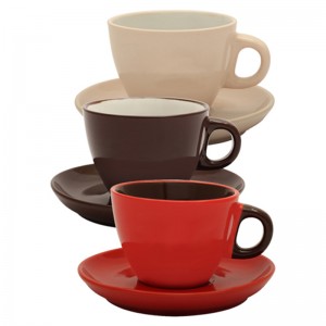 Tự chọn nhiều sắc màu bền bỉ cốc cà phê bằng sứ và đĩa